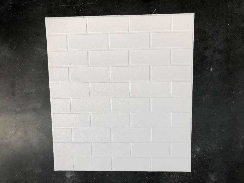 Pure white brick design wall sticker